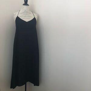 Club Monaco Black Slip Midi Dress